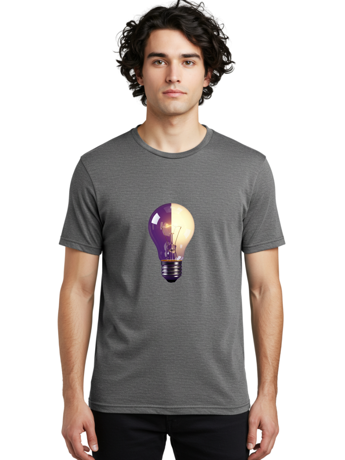 Light-Bulb-On-Off Men'S Graphic Tee, 100% Cotton, Comfortable Casual Summer Wear, Machine Washable, Vintage Camera, Old Camera, Antique Camera, Black Camera, Classic Photography, Photography Equipment, Nostalgic Device, Film Camera, Camera Art Baf888