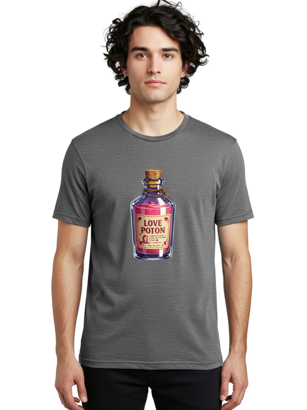 Love-Potion-2 Men'S Graphic Tee, 100% Cotton, Comfortable Casual Summer Wear, Machine Washable, Vintage Camera, Old Camera, Antique Camera, Black Camera, Classic Photography, Photography Equipment, Nostalgic Device, Film Camera, Camera Art Baf897