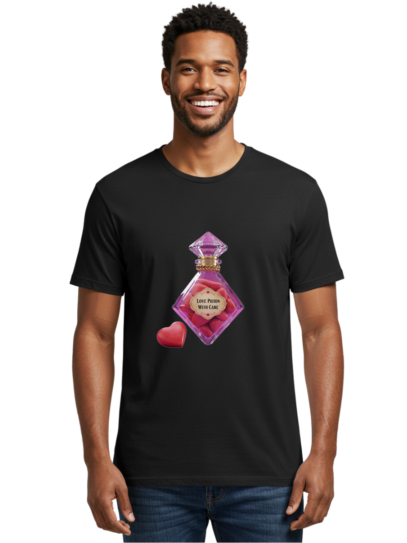 Love-Potion-3 Men'S Graphic Tee, 100% Cotton, Comfortable Casual Summer Wear, Machine Washable, Vintage Camera, Old Camera, Antique Camera, Black Camera, Classic Photography, Photography Equipment, Nostalgic Device, Film Camera, Camera Art Baf898