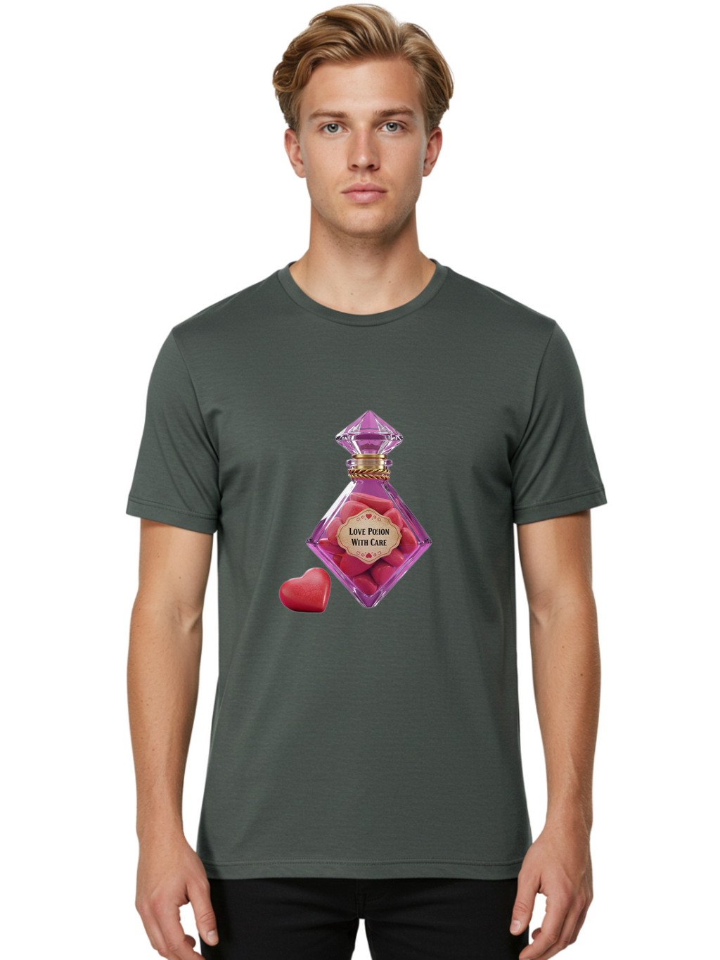 Love-Potion-3 Men'S Graphic Tee, 100% Cotton, Comfortable Casual Summer Wear, Machine Washable, Vintage Camera, Old Camera, Antique Camera, Black Camera, Classic Photography, Photography Equipment, Nostalgic Device, Film Camera, Camera Art Baf898