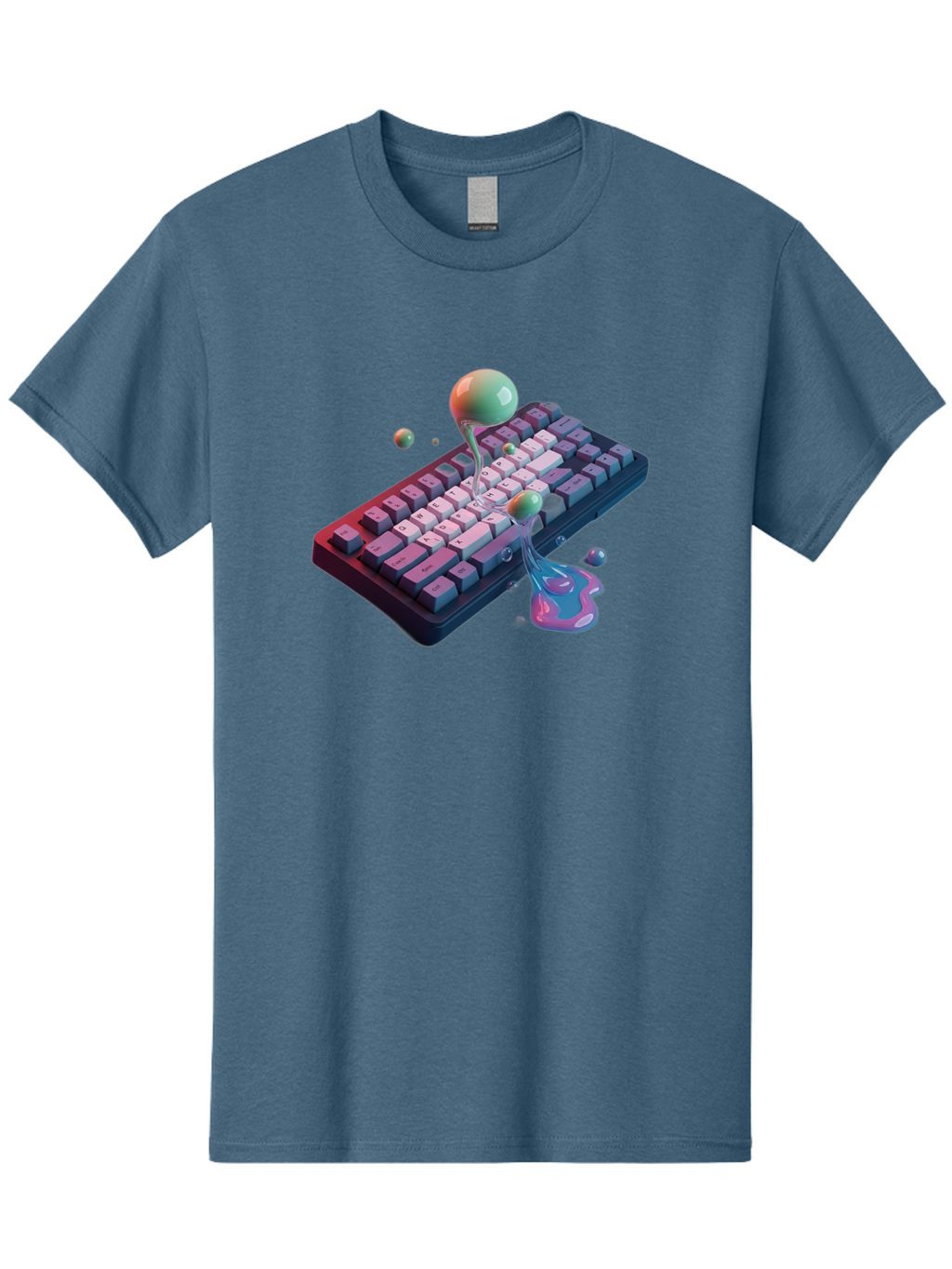 Melting-Keyboard-1 Men'S Graphic Tee, 100% Cotton, Comfortable Casual Summer Wear, Machine Washable, Vintage Camera, Old Camera, Antique Camera, Black Camera, Classic Photography, Photography Equipment, Nostalgic Device, Film Camera, Baf907