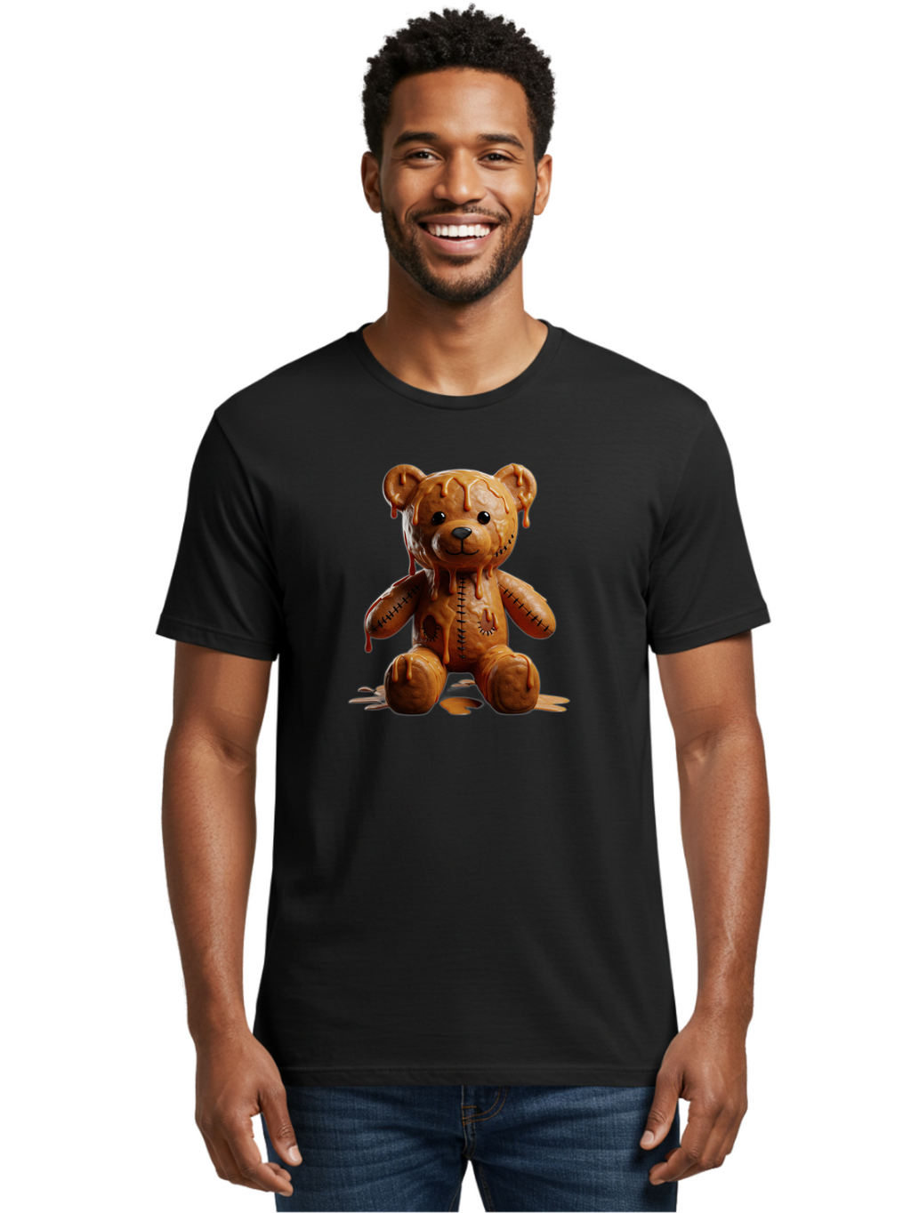 Melting-Teddy-Bear Men'S Graphic Tee, 100% Cotton, Comfortable Casual Summer Wear, Machine Washable, Vintage Camera, Old Camera, Antique Camera, Black Camera, Classic Photography, Photography Equipment, Nostalgic Device, Film Camera, Baf910