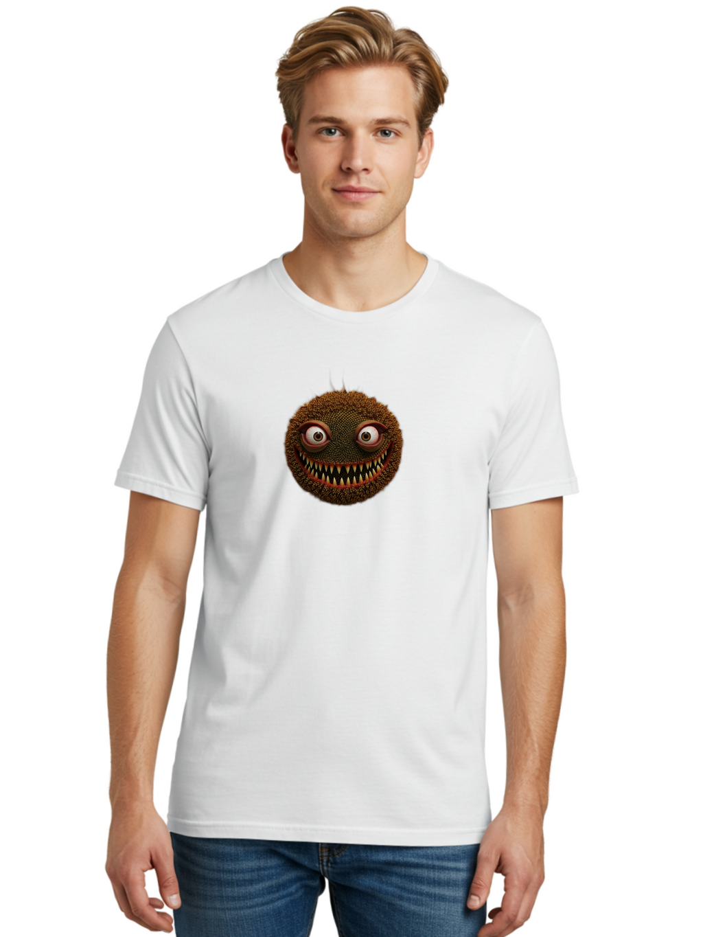 Monster-Face Men'S Graphic Tee, 100% Cotton, Comfortable Casual Summer Wear, Machine Washable, Vintage Camera, Old Camera, Antique Camera, Black Camera, Classic Photography, Photography Equipment, Nostalgic Device, Film Camera, Camera Art Baf911
