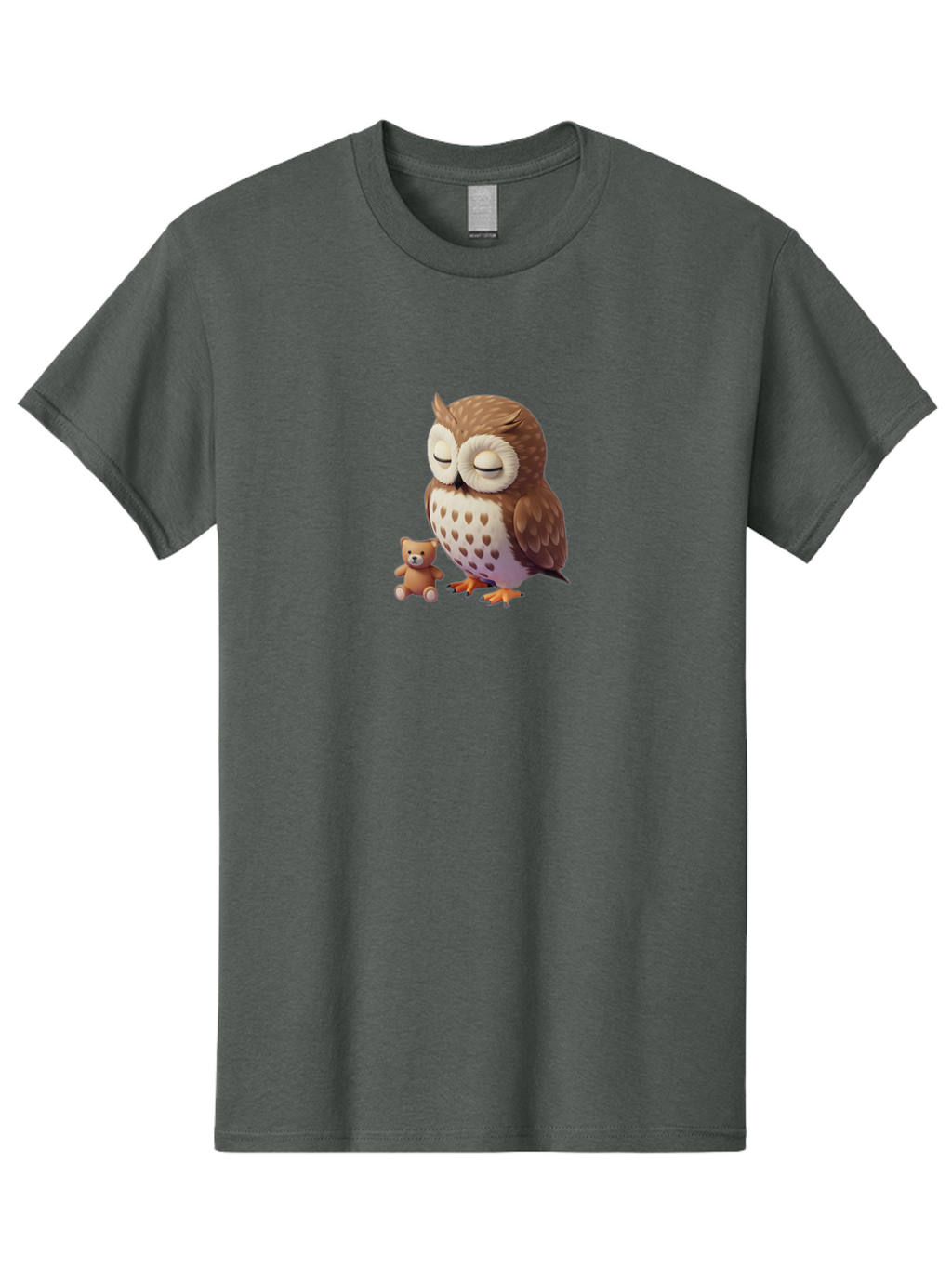 Owl-And-Teddy-1 Men'S Graphic Tee, 100% Cotton, Comfortable Casual Summer Wear, Machine Washable, Vintage Camera, Old Camera, Antique Camera, Black Camera, Classic Photography, Photography Equipment, Nostalgic Device, Film Camera, Camera Art Baf912