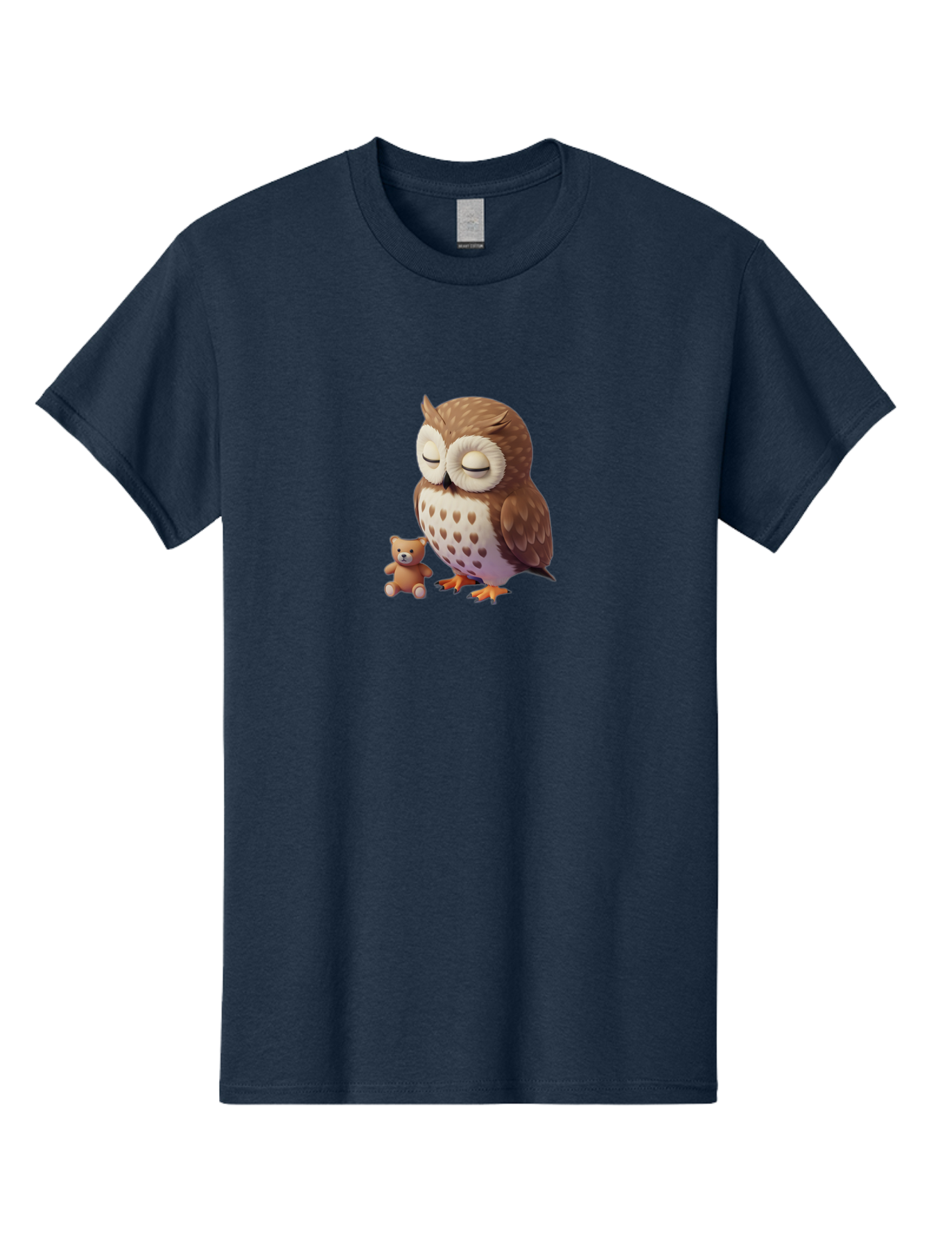 Owl-And-Teddy-1 Men'S Graphic Tee, 100% Cotton, Comfortable Casual Summer Wear, Machine Washable, Vintage Camera, Old Camera, Antique Camera, Black Camera, Classic Photography, Photography Equipment, Nostalgic Device, Film Camera, Camera Art Baf912
