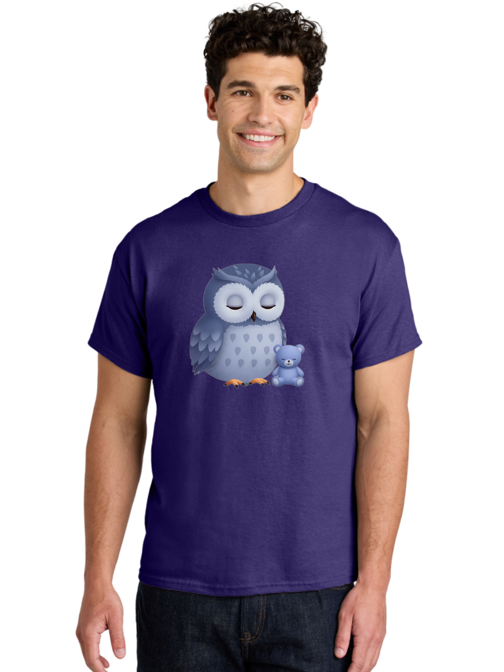 Owl-And-Teddy-2 Men'S Graphic Tee, 100% Cotton, Comfortable Casual Summer Wear, Machine Washable, Vintage Camera, Old Camera, Antique Camera, Black Camera, Classic Photography, Photography Equipment, Nostalgic Device, Film Camera, Camera Art Baf913