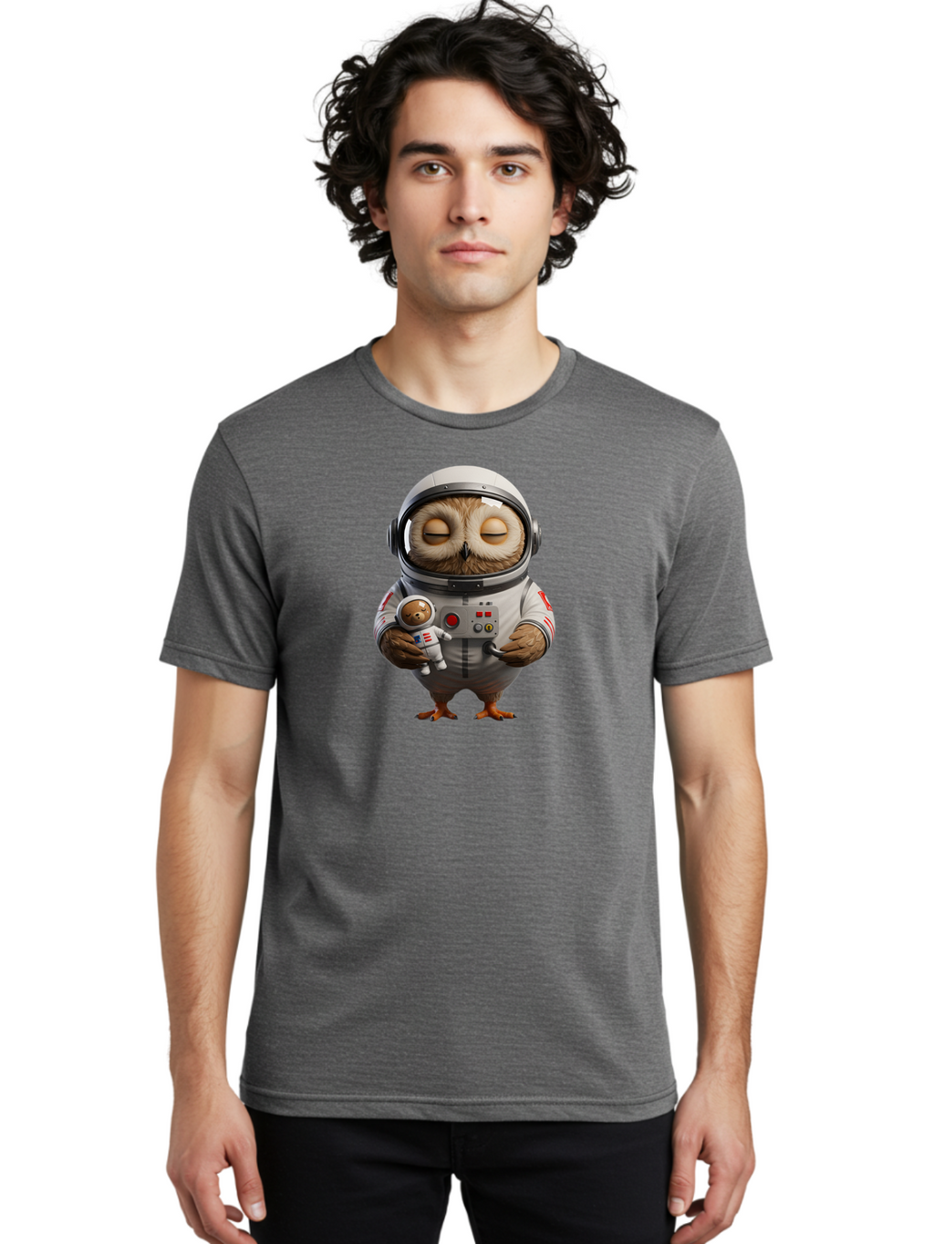 Owl-Astronaut Men'S Graphic Tee, 100% Cotton, Comfortable Casual Summer Wear, Machine Washable, Vintage Camera, Old Camera, Antique Camera, Black Camera, Classic Photography, Photography Equipment, Nostalgic Device, Film Camera, Camera Art Baf915