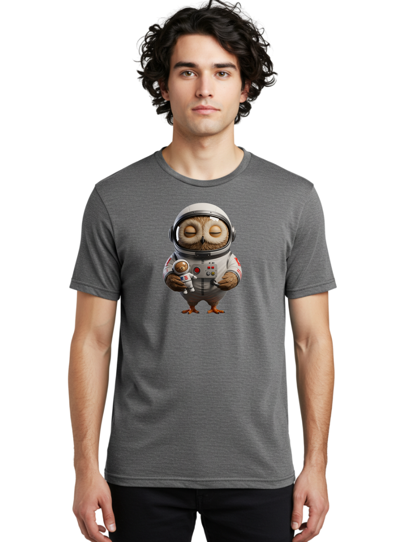 Owl-Astronaut Men'S Graphic Tee, 100% Cotton, Comfortable Casual Summer Wear, Machine Washable, Vintage Camera, Old Camera, Antique Camera, Black Camera, Classic Photography, Photography Equipment, Nostalgic Device, Film Camera, Camera Art Baf915