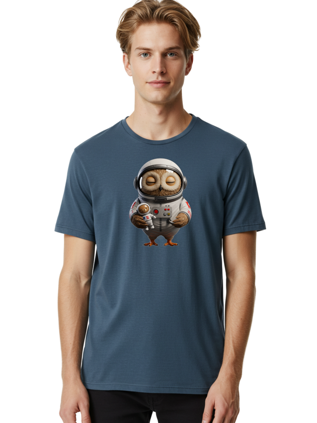 Owl-Astronaut Men'S Graphic Tee, 100% Cotton, Comfortable Casual Summer Wear, Machine Washable, Vintage Camera, Old Camera, Antique Camera, Black Camera, Classic Photography, Photography Equipment, Nostalgic Device, Film Camera, Camera Art Baf915
