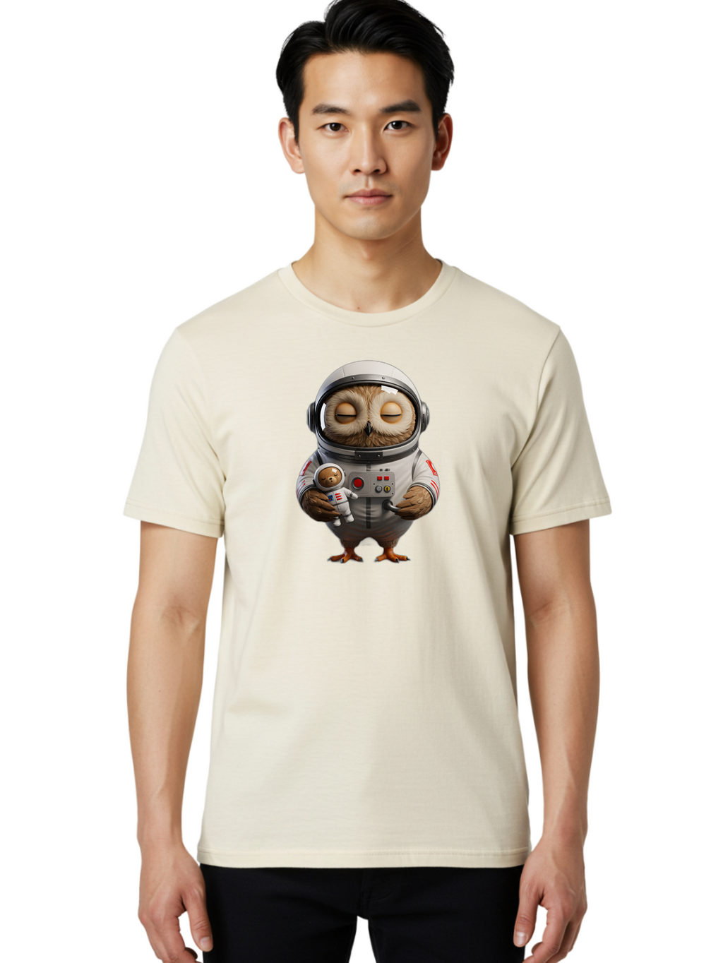 Owl-Astronaut Men'S Graphic Tee, 100% Cotton, Comfortable Casual Summer Wear, Machine Washable, Vintage Camera, Old Camera, Antique Camera, Black Camera, Classic Photography, Photography Equipment, Nostalgic Device, Film Camera, Camera Art Baf915