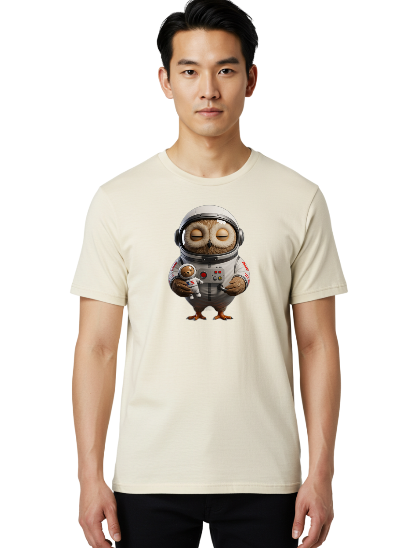 Owl-Astronaut Men'S Graphic Tee, 100% Cotton, Comfortable Casual Summer Wear, Machine Washable, Vintage Camera, Old Camera, Antique Camera, Black Camera, Classic Photography, Photography Equipment, Nostalgic Device, Film Camera, Camera Art Baf915