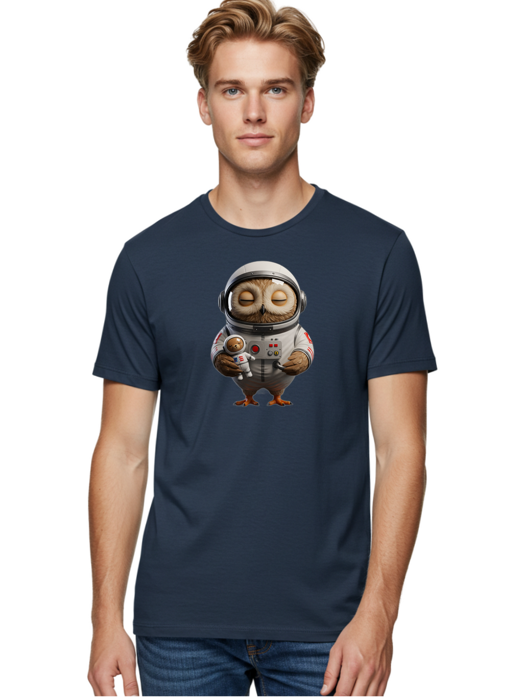 Owl-Astronaut Men'S Graphic Tee, 100% Cotton, Comfortable Casual Summer Wear, Machine Washable, Vintage Camera, Old Camera, Antique Camera, Black Camera, Classic Photography, Photography Equipment, Nostalgic Device, Film Camera, Camera Art Baf915