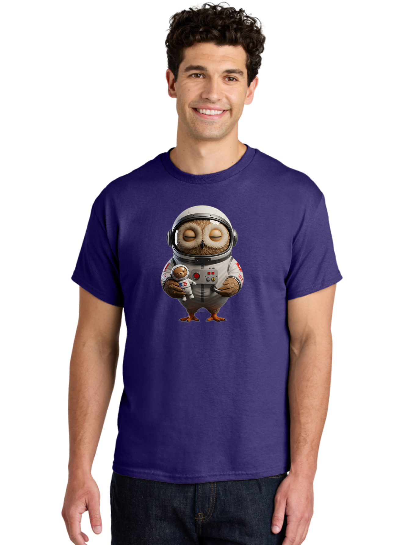 Owl-Astronaut Men'S Graphic Tee, 100% Cotton, Comfortable Casual Summer Wear, Machine Washable, Vintage Camera, Old Camera, Antique Camera, Black Camera, Classic Photography, Photography Equipment, Nostalgic Device, Film Camera, Camera Art Baf915