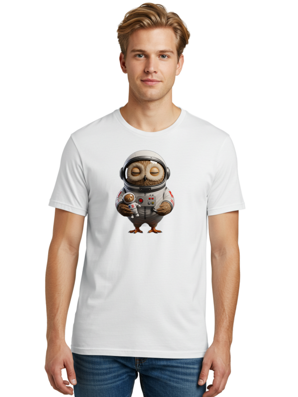 Owl-Astronaut Men'S Graphic Tee, 100% Cotton, Comfortable Casual Summer Wear, Machine Washable, Vintage Camera, Old Camera, Antique Camera, Black Camera, Classic Photography, Photography Equipment, Nostalgic Device, Film Camera, Camera Art Baf915