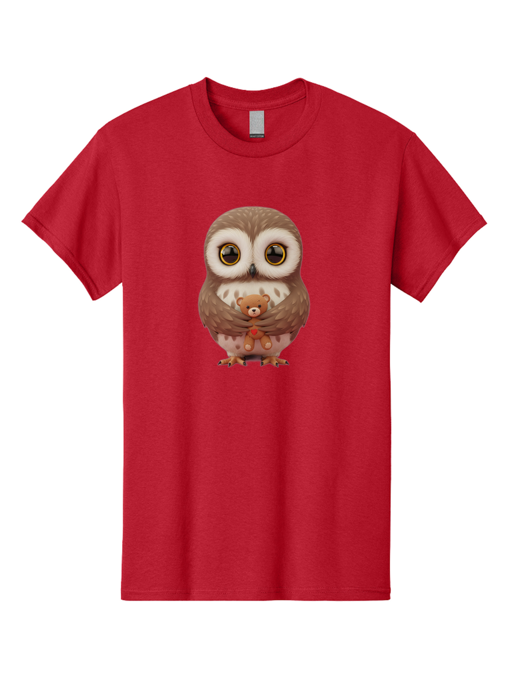 Owl-Embracing-Teddy-Bear Men'S Graphic Tee, 100% Cotton, Comfortable Casual Summer Wear, Machine Washable, Vintage Camera, Old Camera, Antique Camera, Black Camera, Classic Photography, Photography Equipment, Nostalgic Device, Film Camera, Baf917