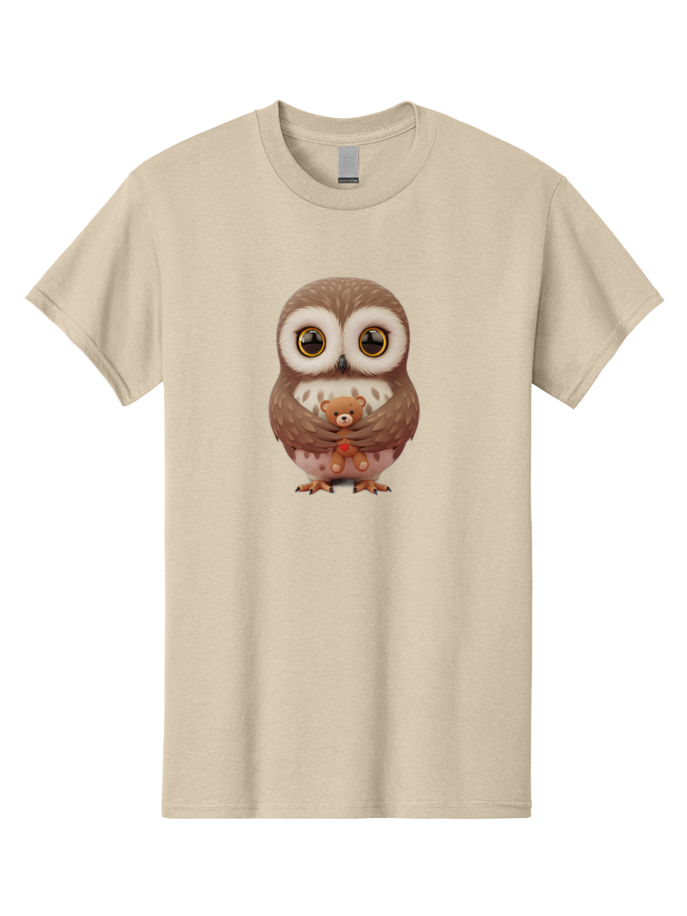 Owl-Embracing-Teddy-Bear Men'S Graphic Tee, 100% Cotton, Comfortable Casual Summer Wear, Machine Washable, Vintage Camera, Old Camera, Antique Camera, Black Camera, Classic Photography, Photography Equipment, Nostalgic Device, Film Camera, Baf917