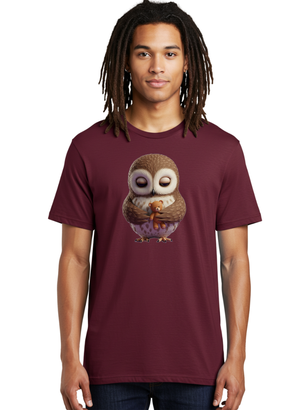 Owl-Hugging-Teddy-2 Men'S Graphic Tee, 100% Cotton, Comfortable Casual Summer Wear, Machine Washable, Vintage Camera, Old Camera, Antique Camera, Black Camera, Classic Photography, Photography Equipment, Nostalgic Device, Film Camera, Baf920