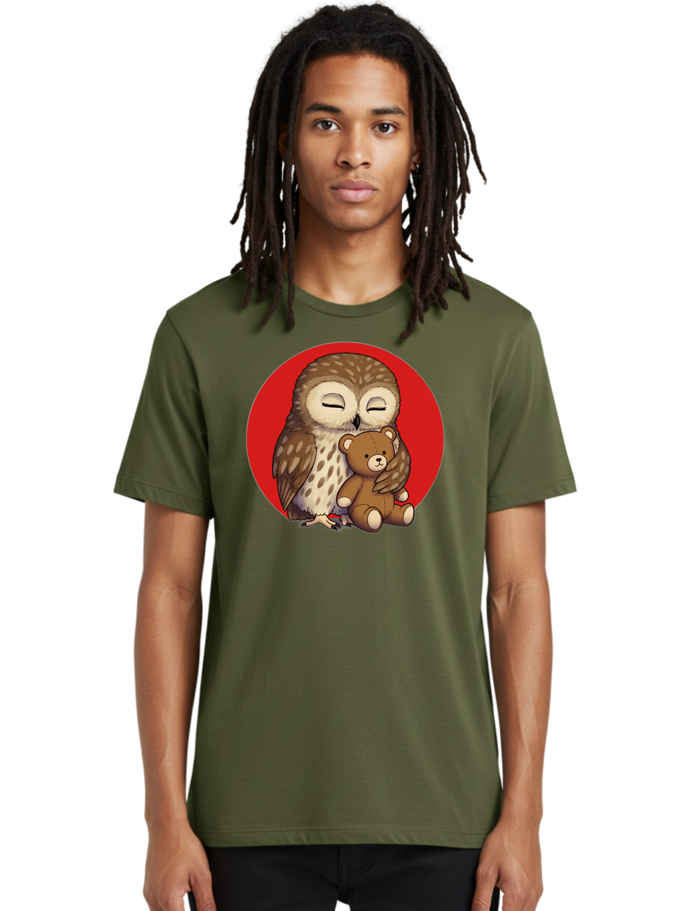 Owl-Hugging-Teddy-4 Men'S Graphic Tee, 100% Cotton, Comfortable Casual Summer Wear, Machine Washable, Vintage Camera, Old Camera, Antique Camera, Black Camera, Classic Photography, Photography Equipment, Nostalgic Device, Film Camera, Baf922