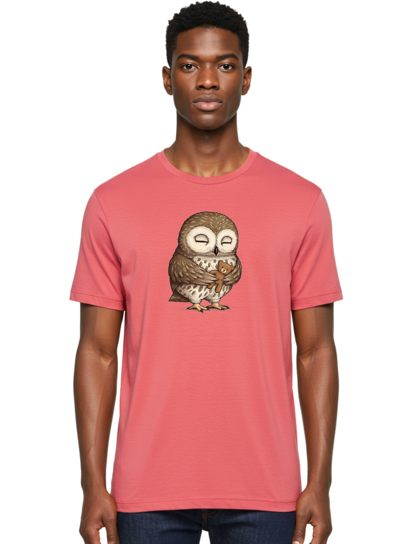 Owl-Hugging-Teddy-6 Men'S Graphic Tee, 100% Cotton, Comfortable Casual Summer Wear, Machine Washable, Vintage Camera, Old Camera, Antique Camera, Black Camera, Classic Photography, Photography Equipment, Nostalgic Device, Film Camera, Baf924