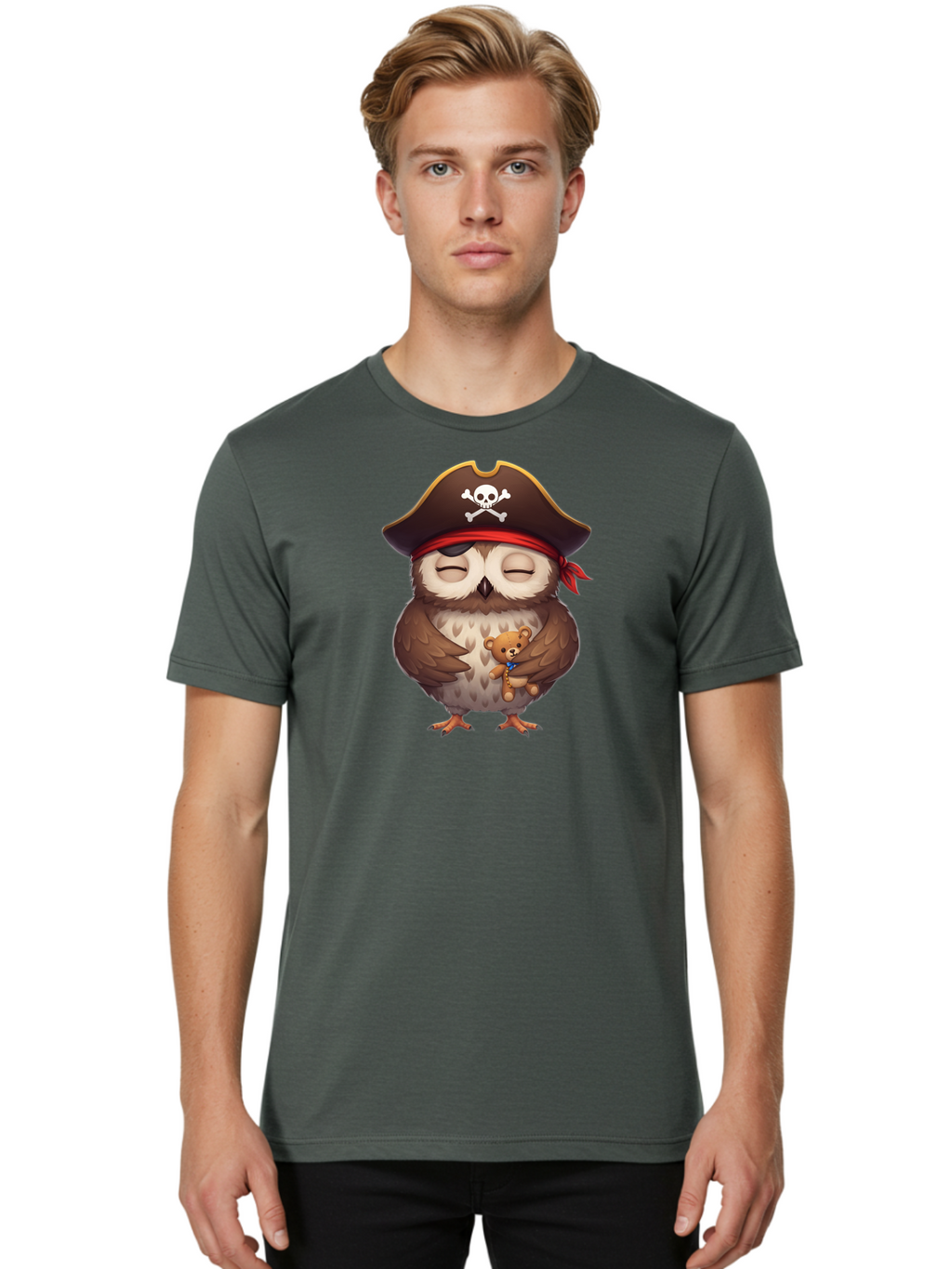 Owl-Pirate Men'S Graphic Tee, 100% Cotton, Comfortable Casual Summer Wear, Machine Washable, Vintage Camera, Old Camera, Antique Camera, Black Camera, Classic Photography, Photography Equipment, Nostalgic Device, Film Camera, Camera Art Baf933