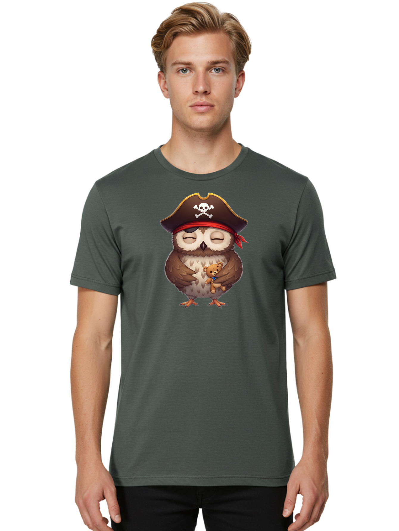 Owl-Pirate Men'S Graphic Tee, 100% Cotton, Comfortable Casual Summer Wear, Machine Washable, Vintage Camera, Old Camera, Antique Camera, Black Camera, Classic Photography, Photography Equipment, Nostalgic Device, Film Camera, Camera Art Baf933