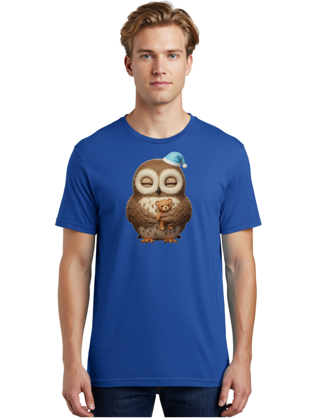 Owl-With-Teddy Men'S Graphic Tee, 100% Cotton, Comfortable Casual Summer Wear, Machine Washable, Vintage Camera, Old Camera, Antique Camera, Black Camera, Classic Photography, Photography Equipment, Nostalgic Device, Film Camera, Camera Art Baf941