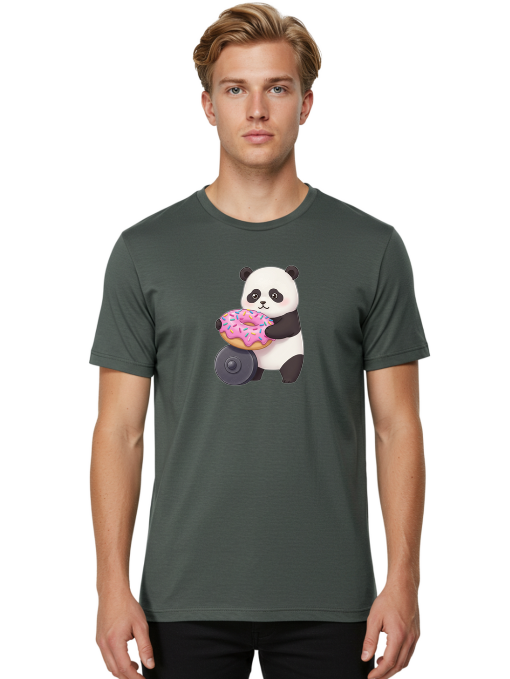 Panda-Donut Men'S Graphic Tee, 100% Cotton, Comfortable Casual Summer Wear, Machine Washable, Vintage Camera, Old Camera, Antique Camera, Black Camera, Classic Photography, Photography Equipment, Nostalgic Device, Film Camera, Camera Art Baf943