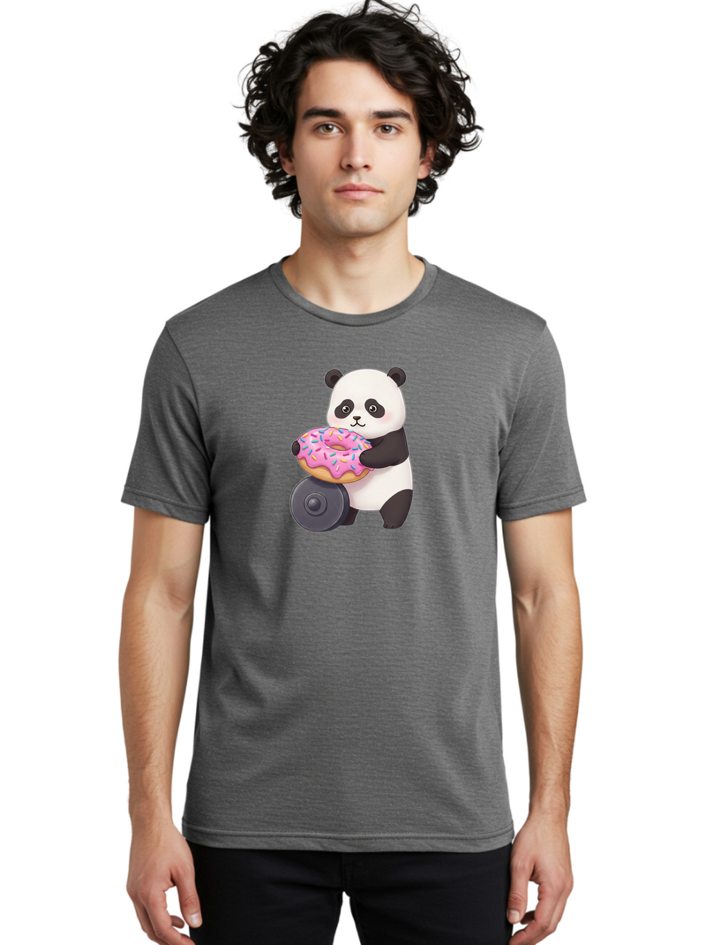 Panda-Donut Men'S Graphic Tee, 100% Cotton, Comfortable Casual Summer Wear, Machine Washable, Vintage Camera, Old Camera, Antique Camera, Black Camera, Classic Photography, Photography Equipment, Nostalgic Device, Film Camera, Camera Art Baf943
