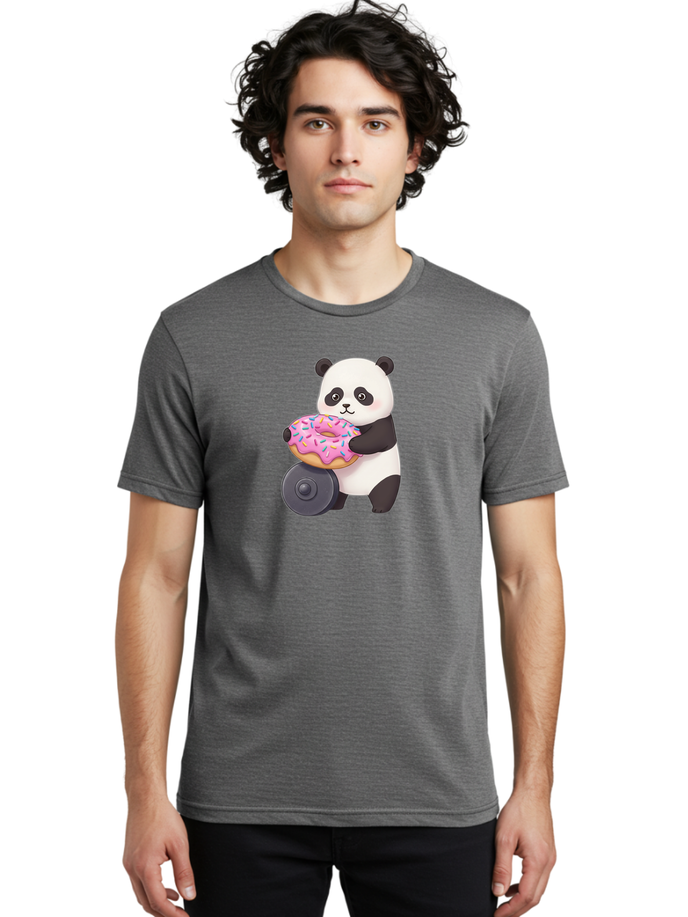 Panda-Donut Men'S Graphic Tee, 100% Cotton, Comfortable Casual Summer Wear, Machine Washable, Vintage Camera, Old Camera, Antique Camera, Black Camera, Classic Photography, Photography Equipment, Nostalgic Device, Film Camera, Camera Art Baf943