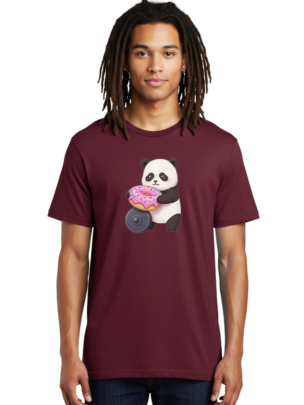 Panda-Donut Men'S Graphic Tee, 100% Cotton, Comfortable Casual Summer Wear, Machine Washable, Vintage Camera, Old Camera, Antique Camera, Black Camera, Classic Photography, Photography Equipment, Nostalgic Device, Film Camera, Camera Art Baf943