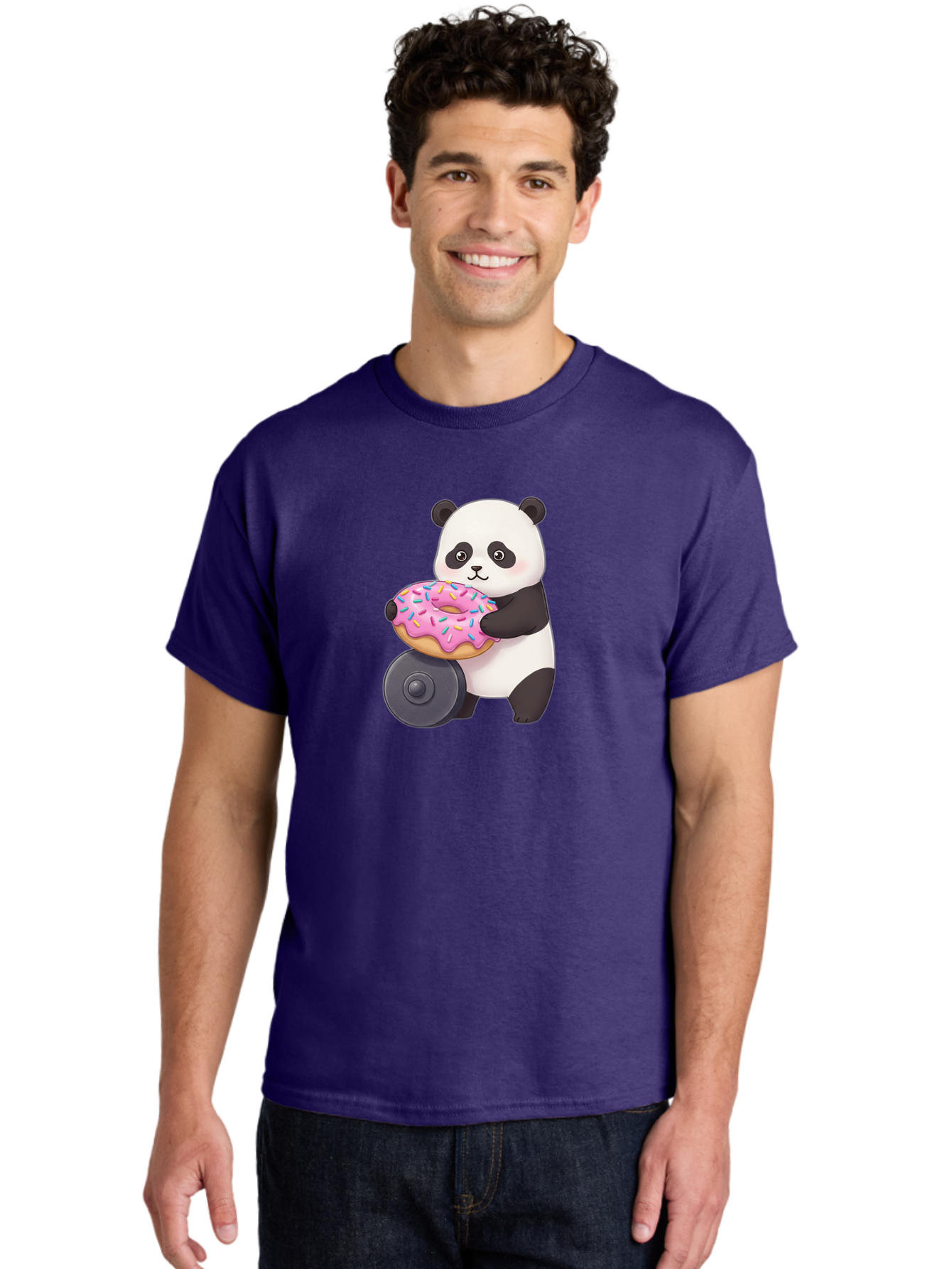 Panda-Donut Men'S Graphic Tee, 100% Cotton, Comfortable Casual Summer Wear, Machine Washable, Vintage Camera, Old Camera, Antique Camera, Black Camera, Classic Photography, Photography Equipment, Nostalgic Device, Film Camera, Camera Art Baf943