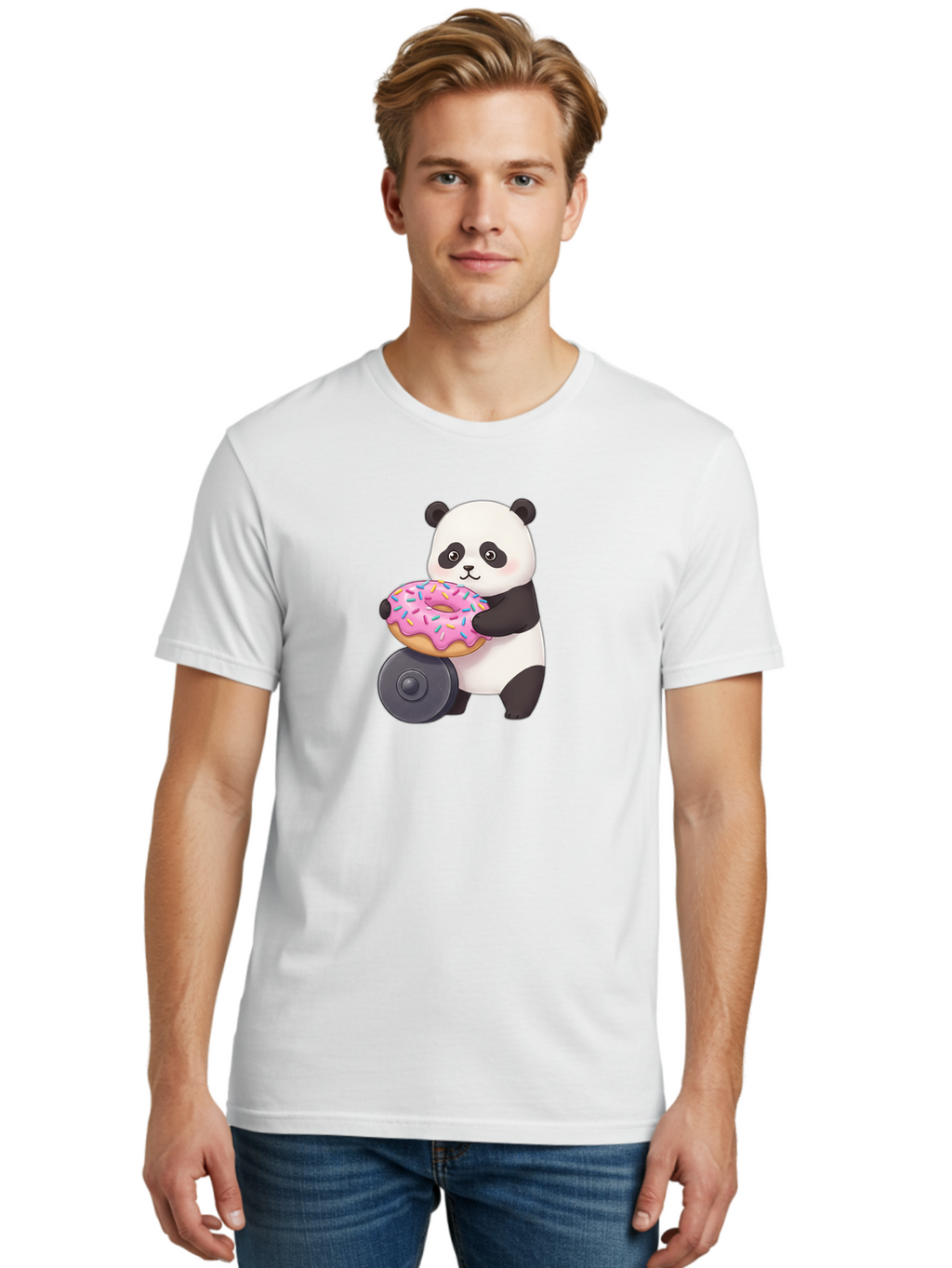 Panda-Donut Men'S Graphic Tee, 100% Cotton, Comfortable Casual Summer Wear, Machine Washable, Vintage Camera, Old Camera, Antique Camera, Black Camera, Classic Photography, Photography Equipment, Nostalgic Device, Film Camera, Camera Art Baf943