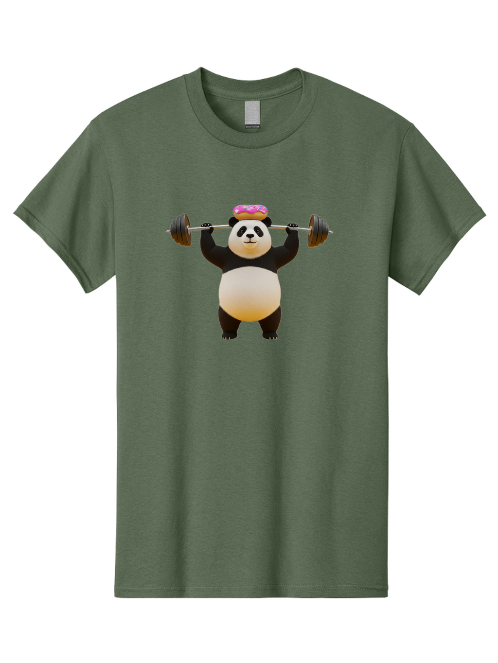 Panda-Lifting-Donut-1 Men'S Graphic Tee, 100% Cotton, Comfortable Casual Summer Wear, Machine Washable, Vintage Camera, Old Camera, Antique Camera, Black Camera, Classic Photography, Photography Equipment, Nostalgic Device, Film Camera, Baf946