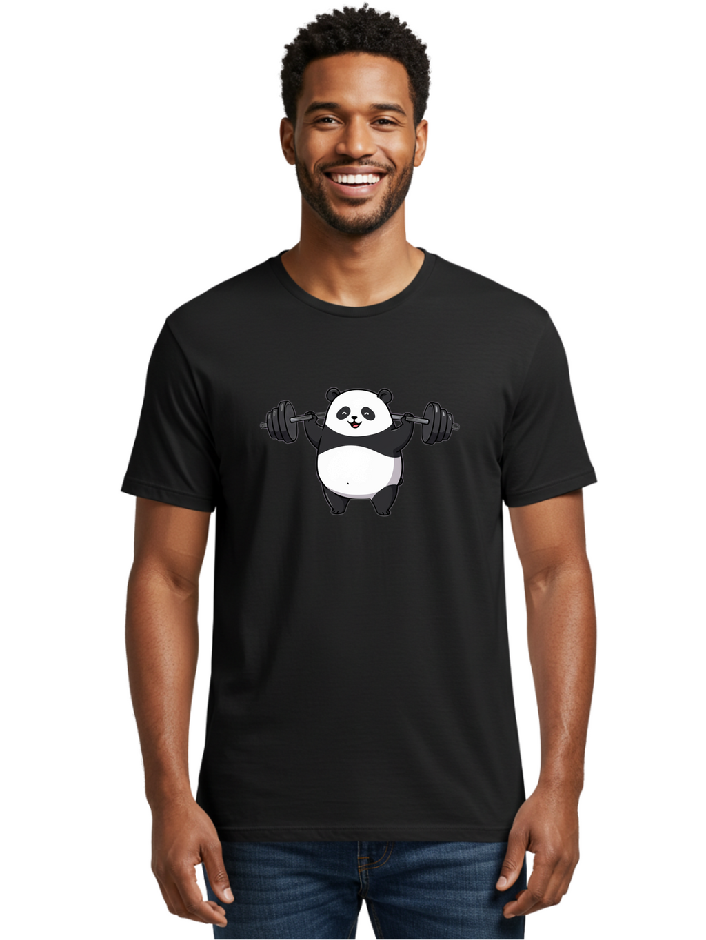 Panda-Lifting-Weights-1 Men'S Graphic Tee, 100% Cotton, Comfortable Casual Summer Wear, Machine Washable, Vintage Camera, Old Camera, Antique Camera, Black Camera, Classic Photography, Photography Equipment, Nostalgic Device, Film Camera, Baf953