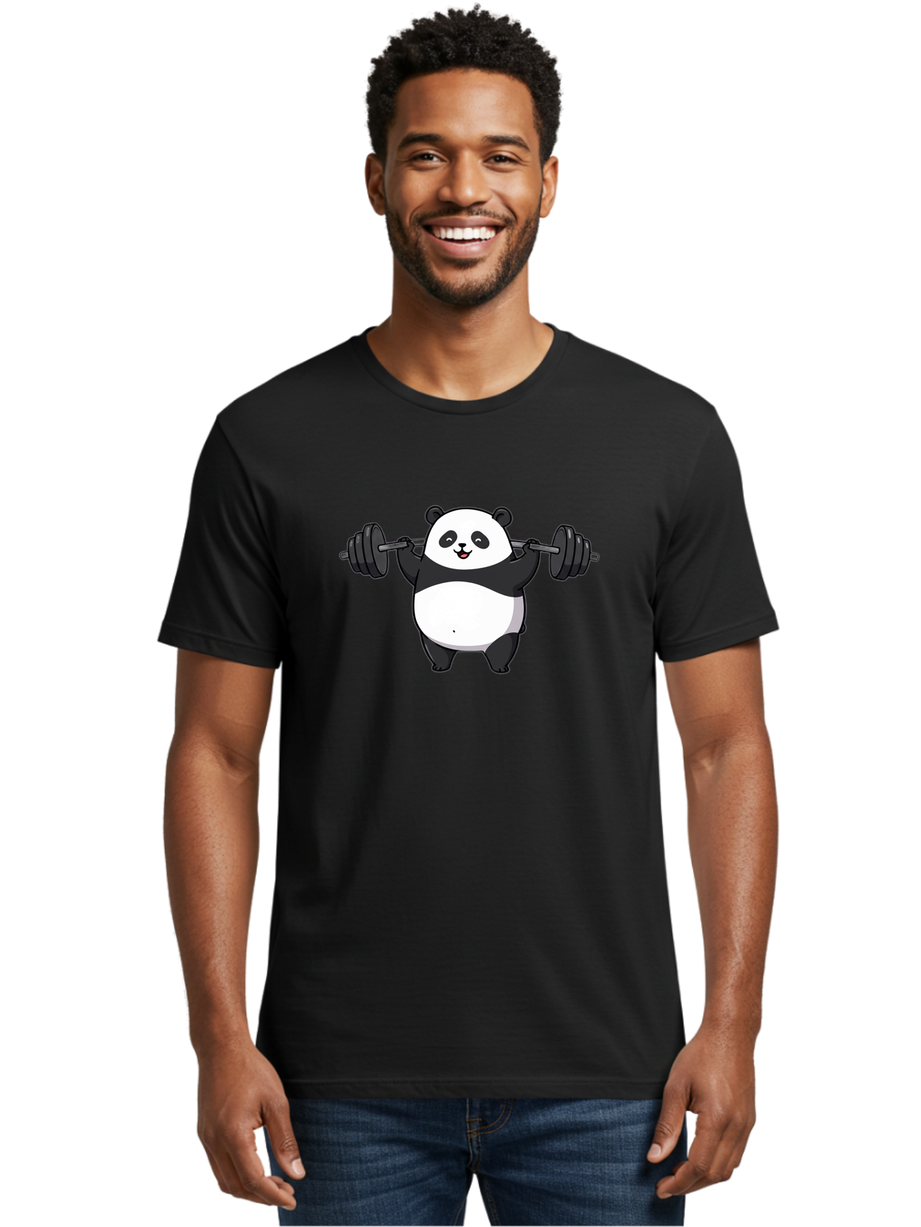 Panda-Lifting-Weights-1 Men'S Graphic Tee, 100% Cotton, Comfortable Casual Summer Wear, Machine Washable, Vintage Camera, Old Camera, Antique Camera, Black Camera, Classic Photography, Photography Equipment, Nostalgic Device, Film Camera, Baf953