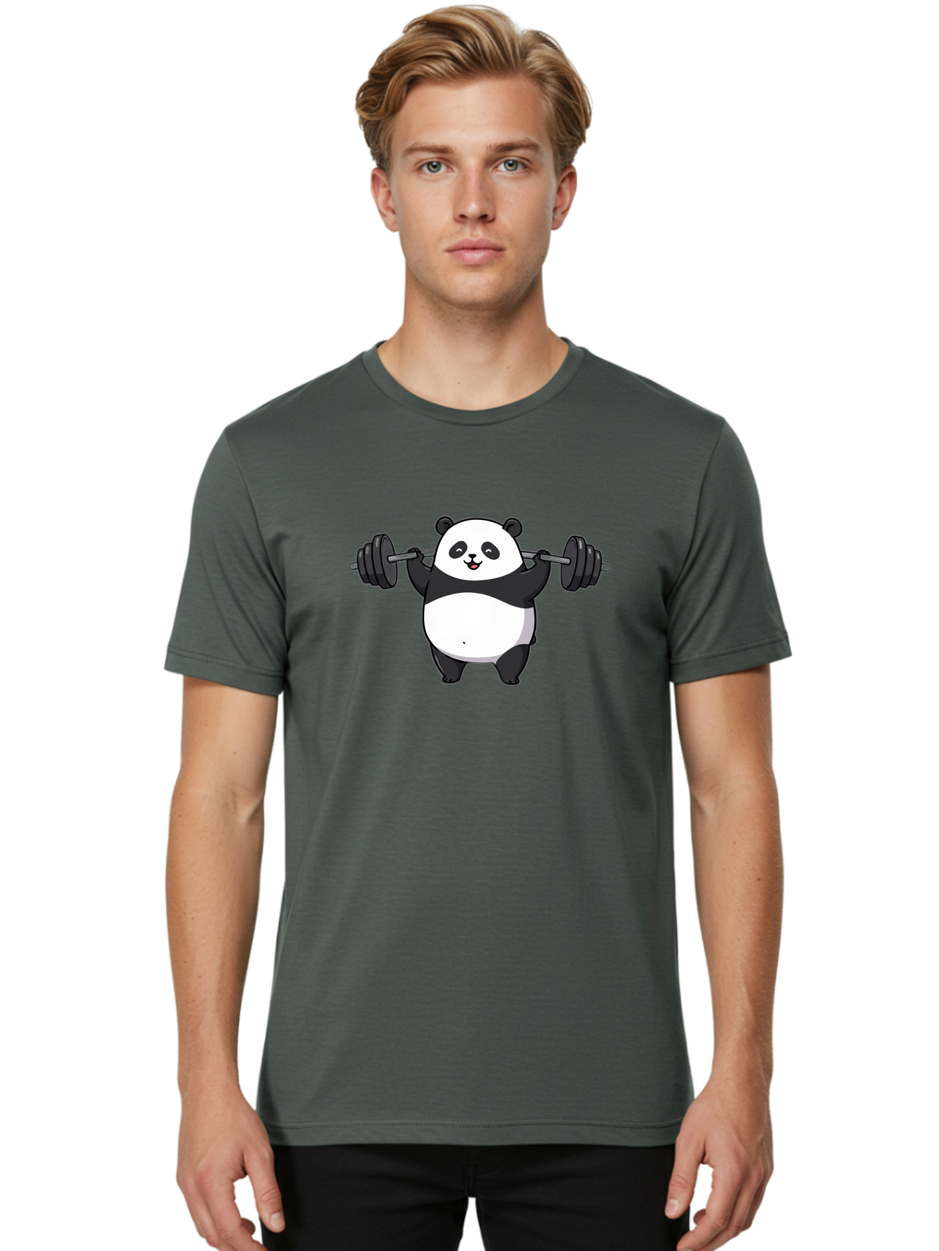 Panda-Lifting-Weights-1 Men'S Graphic Tee, 100% Cotton, Comfortable Casual Summer Wear, Machine Washable, Vintage Camera, Old Camera, Antique Camera, Black Camera, Classic Photography, Photography Equipment, Nostalgic Device, Film Camera, Baf953