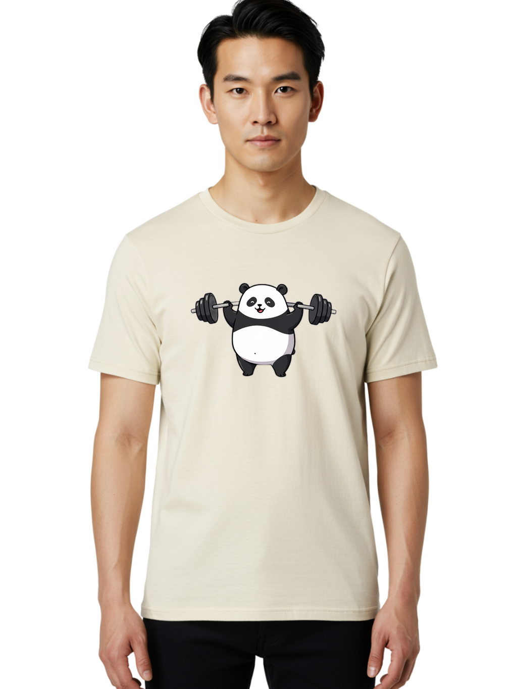 Panda-Lifting-Weights-1 Men'S Graphic Tee, 100% Cotton, Comfortable Casual Summer Wear, Machine Washable, Vintage Camera, Old Camera, Antique Camera, Black Camera, Classic Photography, Photography Equipment, Nostalgic Device, Film Camera, Baf953
