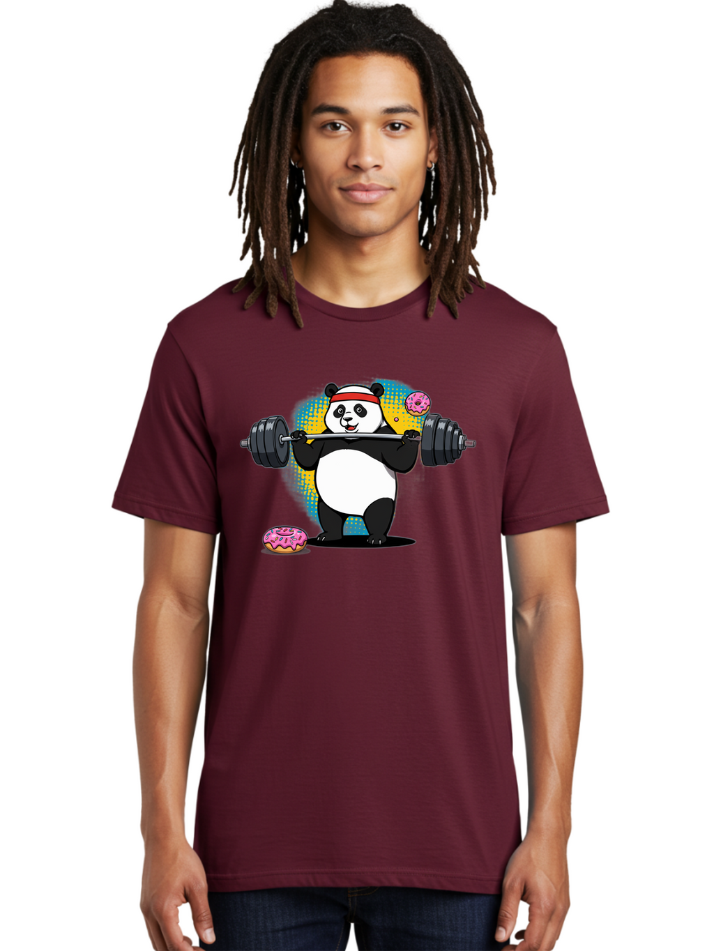 Panda-Lifting-Weights-2 Men'S Graphic Tee, 100% Cotton, Comfortable Casual Summer Wear, Machine Washable, Vintage Camera, Old Camera, Antique Camera, Black Camera, Classic Photography, Photography Equipment, Nostalgic Device, Film Camera, Baf954