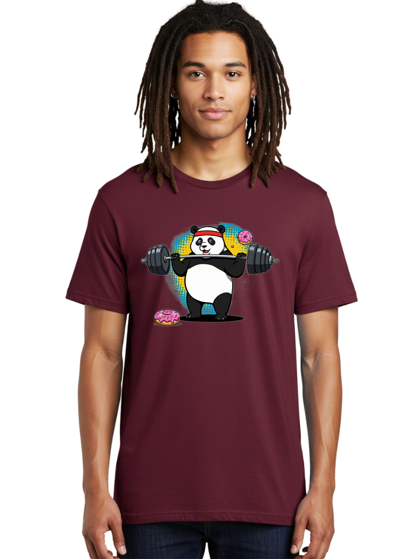 Panda-Lifting-Weights-2 Men'S Graphic Tee, 100% Cotton, Comfortable Casual Summer Wear, Machine Washable, Vintage Camera, Old Camera, Antique Camera, Black Camera, Classic Photography, Photography Equipment, Nostalgic Device, Film Camera, Baf954