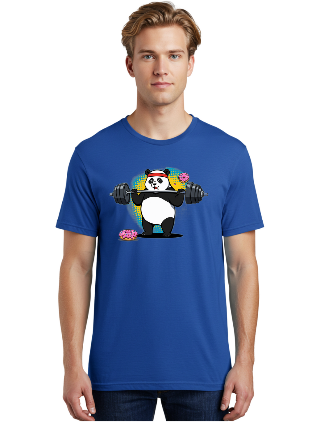 Panda-Lifting-Weights-2 Men'S Graphic Tee, 100% Cotton, Comfortable Casual Summer Wear, Machine Washable, Vintage Camera, Old Camera, Antique Camera, Black Camera, Classic Photography, Photography Equipment, Nostalgic Device, Film Camera, Baf954