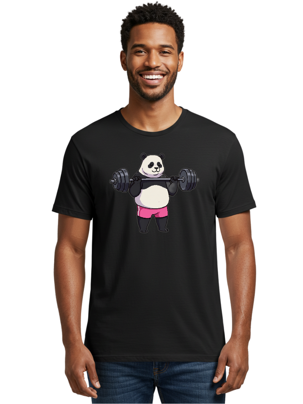 Panda-Lifting-Weights-3 Men'S Graphic Tee, 100% Cotton, Comfortable Casual Summer Wear, Machine Washable, Vintage Camera, Old Camera, Antique Camera, Black Camera, Classic Photography, Photography Equipment, Nostalgic Device, Film Camera, Baf955