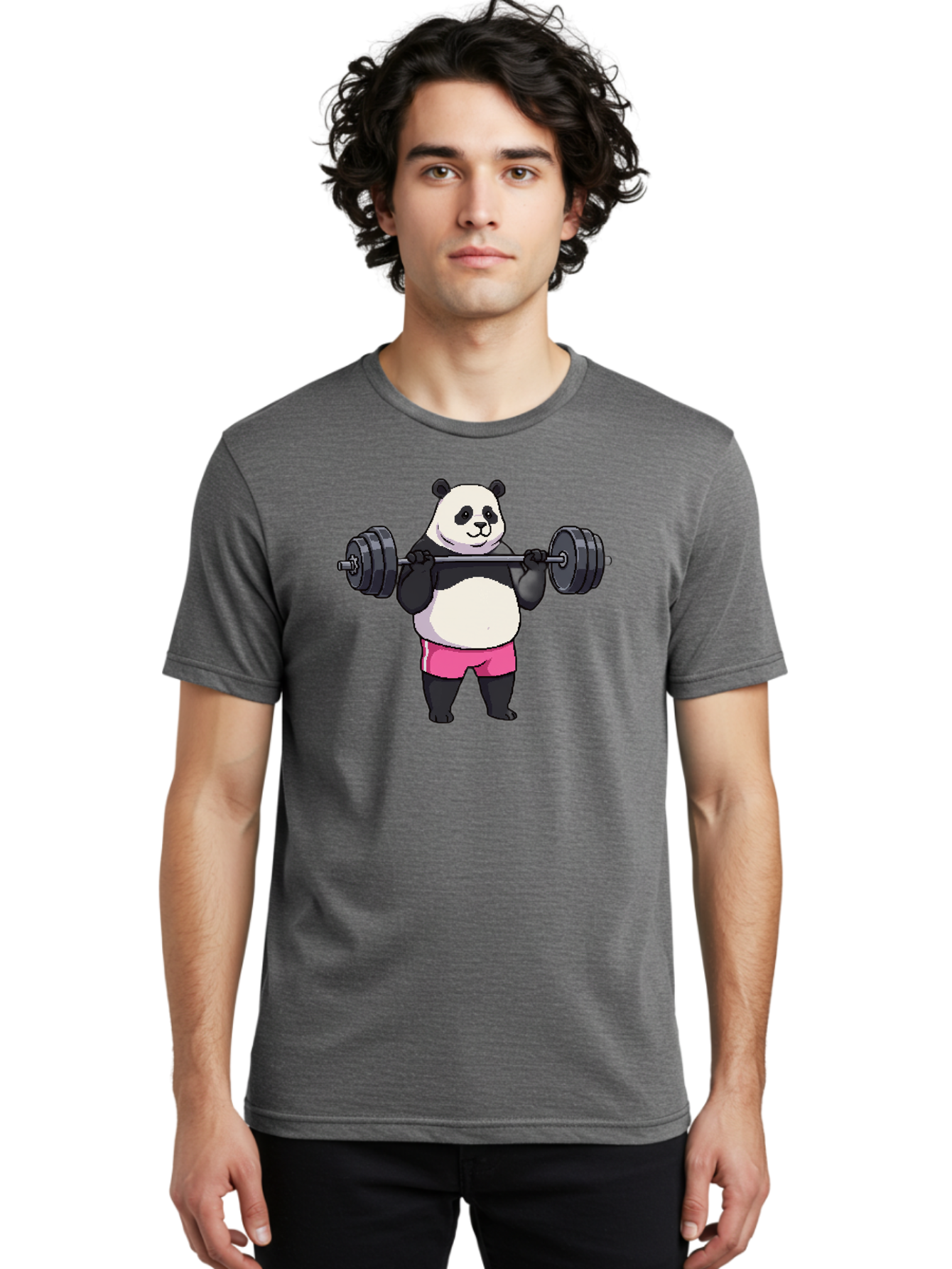 Panda-Lifting-Weights-3 Men'S Graphic Tee, 100% Cotton, Comfortable Casual Summer Wear, Machine Washable, Vintage Camera, Old Camera, Antique Camera, Black Camera, Classic Photography, Photography Equipment, Nostalgic Device, Film Camera, Baf955
