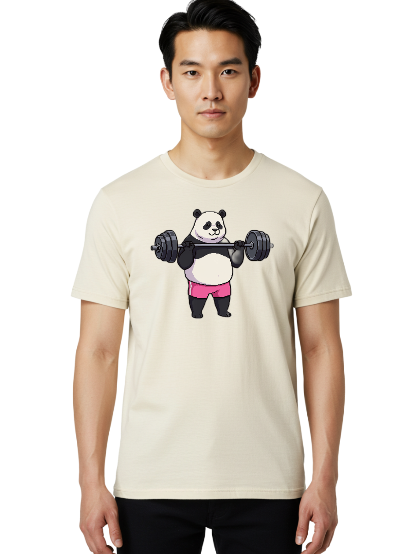 Panda-Lifting-Weights-3 Men'S Graphic Tee, 100% Cotton, Comfortable Casual Summer Wear, Machine Washable, Vintage Camera, Old Camera, Antique Camera, Black Camera, Classic Photography, Photography Equipment, Nostalgic Device, Film Camera, Baf955