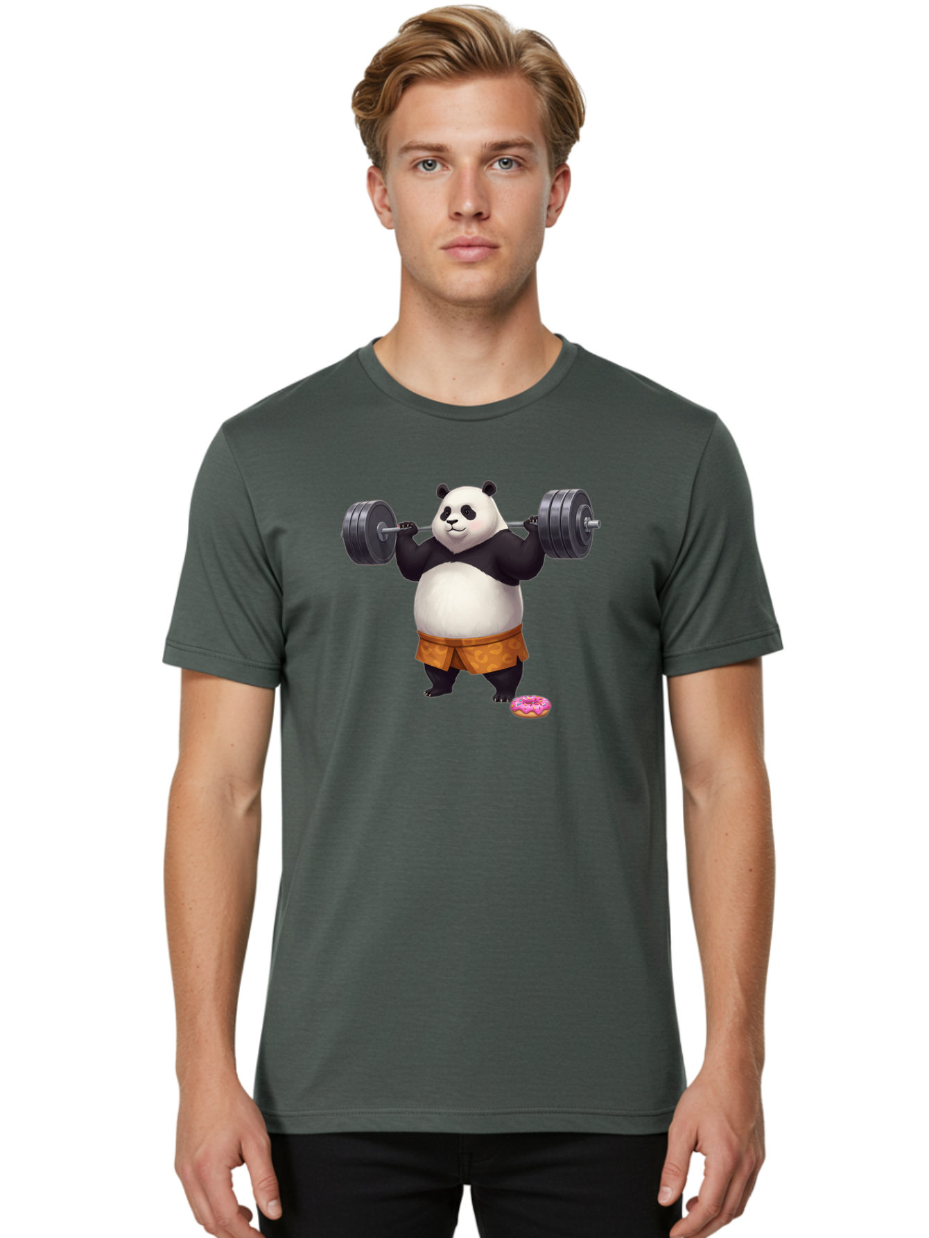 Panda-Lifting-Weights-5 Men'S Graphic Tee, 100% Cotton, Comfortable Casual Summer Wear, Machine Washable, Vintage Camera, Old Camera, Antique Camera, Black Camera, Classic Photography, Photography Equipment, Nostalgic Device, Film Camera, Baf957