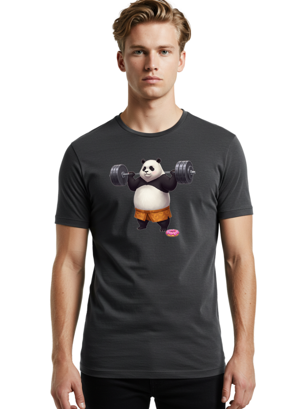 Panda-Lifting-Weights-5 Men'S Graphic Tee, 100% Cotton, Comfortable Casual Summer Wear, Machine Washable, Vintage Camera, Old Camera, Antique Camera, Black Camera, Classic Photography, Photography Equipment, Nostalgic Device, Film Camera, Baf957