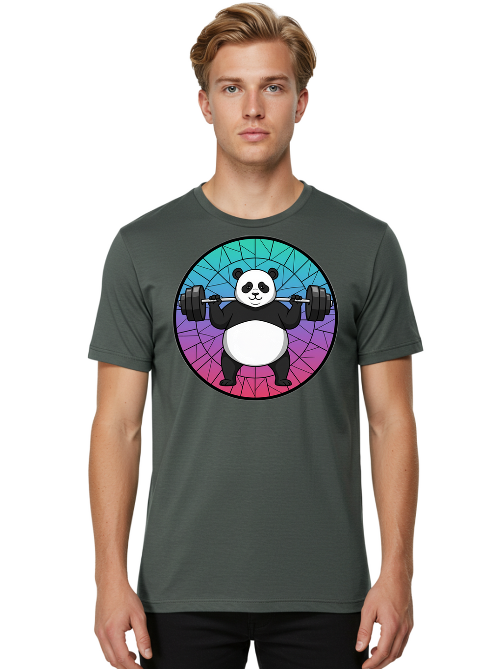 Panda-Lifting-Weights-6 Men'S Graphic Tee, 100% Cotton, Comfortable Casual Summer Wear, Machine Washable, Vintage Camera, Old Camera, Antique Camera, Black Camera, Classic Photography, Photography Equipment, Nostalgic Device, Film Camera, Baf958
