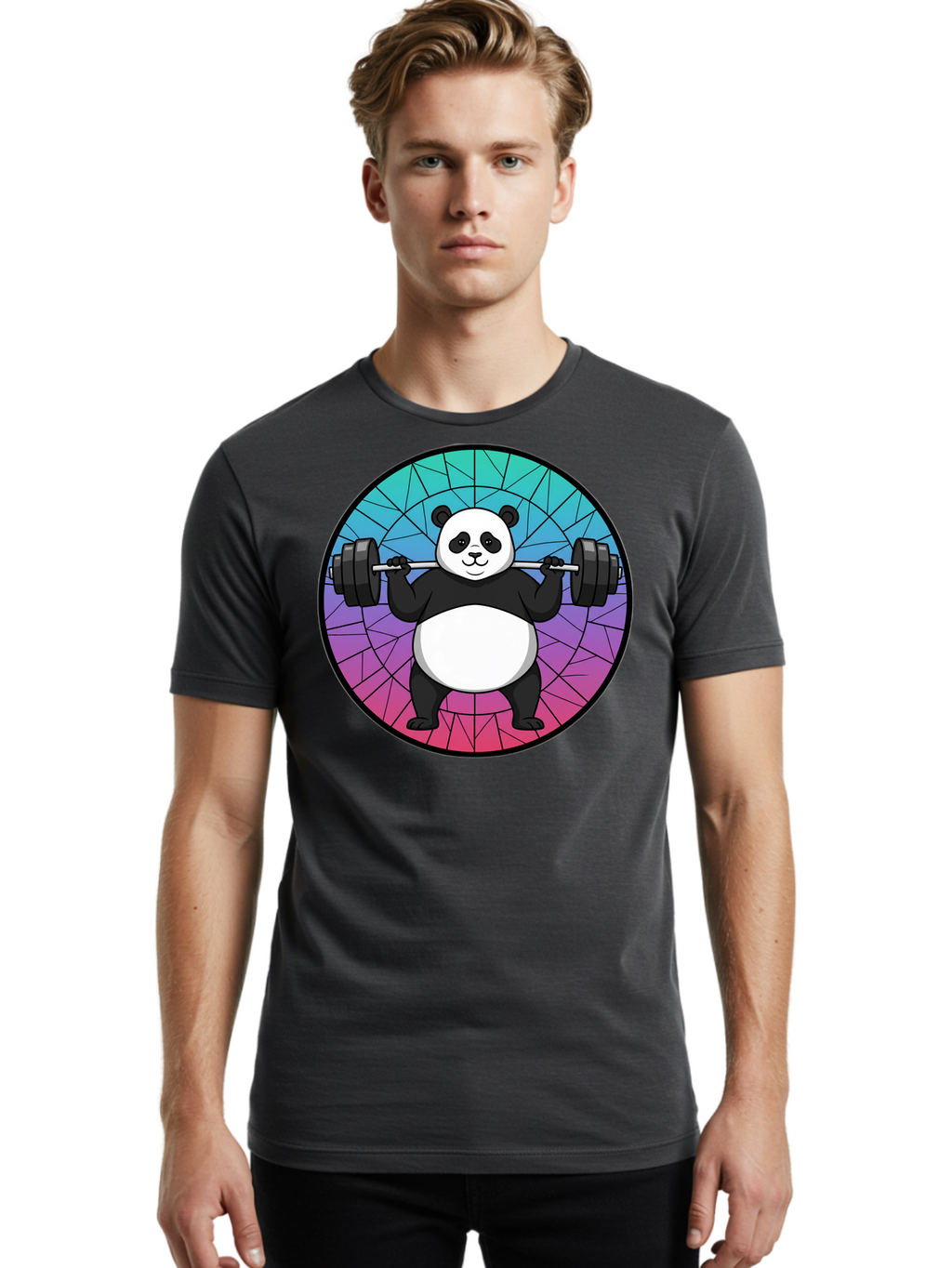 Panda-Lifting-Weights-6 Men'S Graphic Tee, 100% Cotton, Comfortable Casual Summer Wear, Machine Washable, Vintage Camera, Old Camera, Antique Camera, Black Camera, Classic Photography, Photography Equipment, Nostalgic Device, Film Camera, Baf958