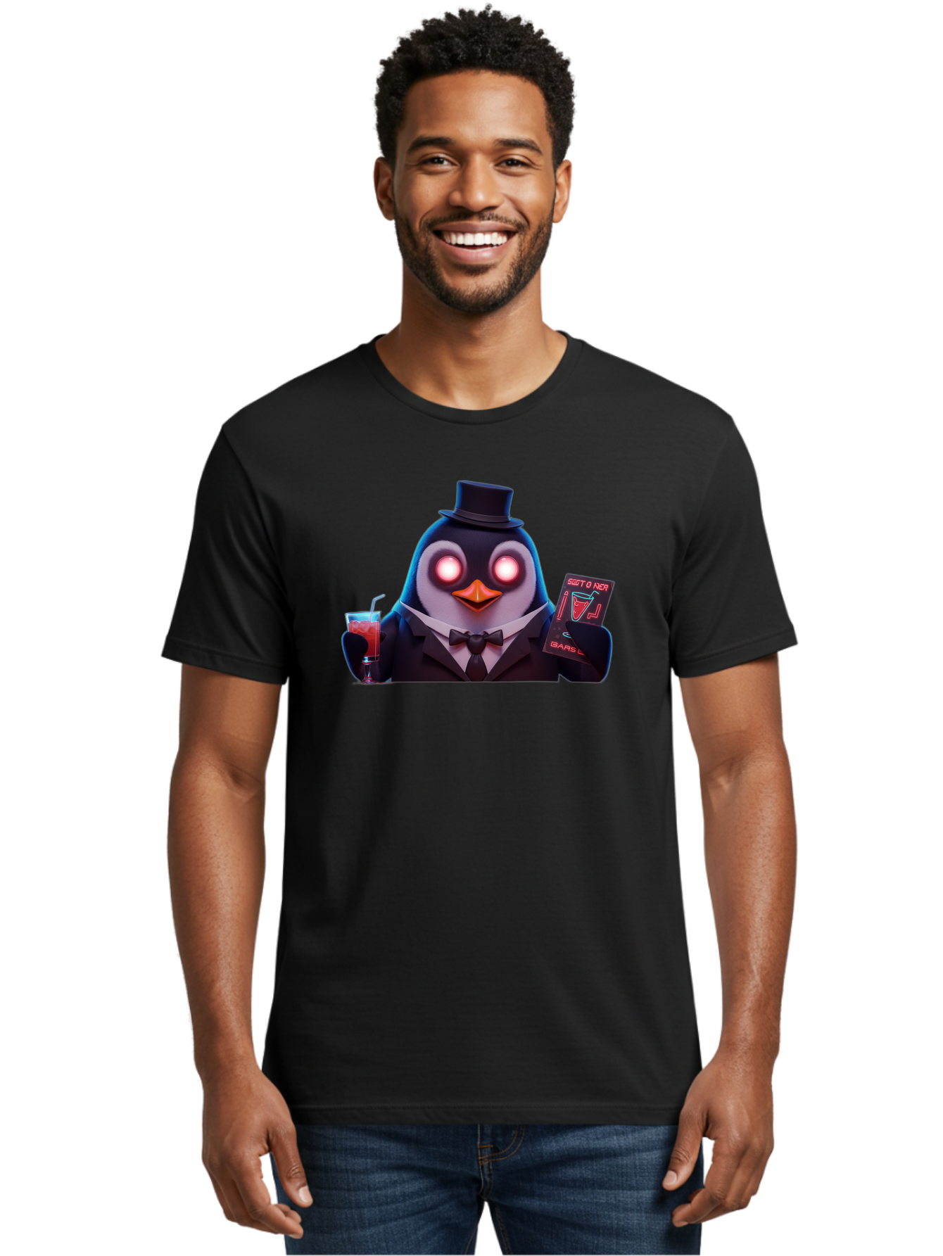 Penguin-Agent Men'S Graphic Tee, 100% Cotton, Comfortable Casual Summer Wear, Machine Washable, Vintage Camera, Old Camera, Antique Camera, Black Camera, Classic Photography, Photography Equipment, Nostalgic Device, Film Camera, Camera Art Baf964