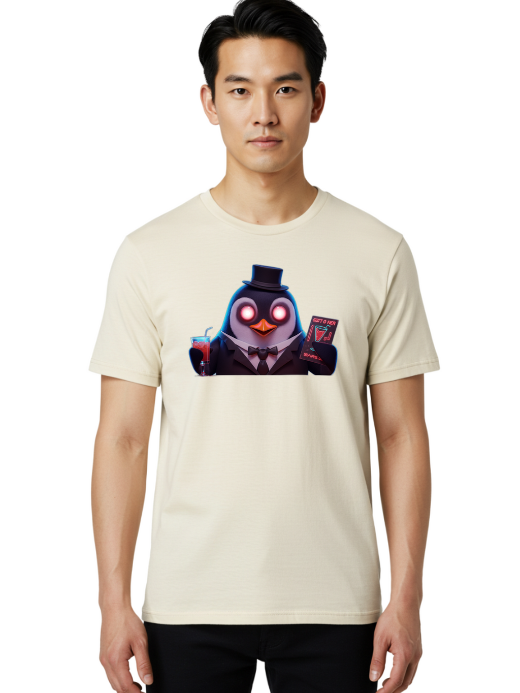 Penguin-Agent Men'S Graphic Tee, 100% Cotton, Comfortable Casual Summer Wear, Machine Washable, Vintage Camera, Old Camera, Antique Camera, Black Camera, Classic Photography, Photography Equipment, Nostalgic Device, Film Camera, Camera Art Baf964