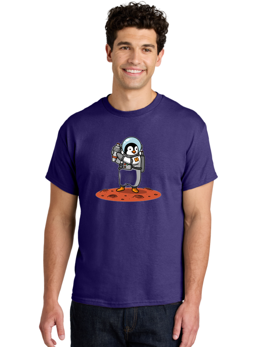 Penguin-Astronaut Men'S Graphic Tee, 100% Cotton, Comfortable Casual Summer Wear, Machine Washable, Vintage Camera, Old Camera, Antique Camera, Black Camera, Classic Photography, Photography Equipment, Nostalgic Device, Film Camera, Camera Art Baf965